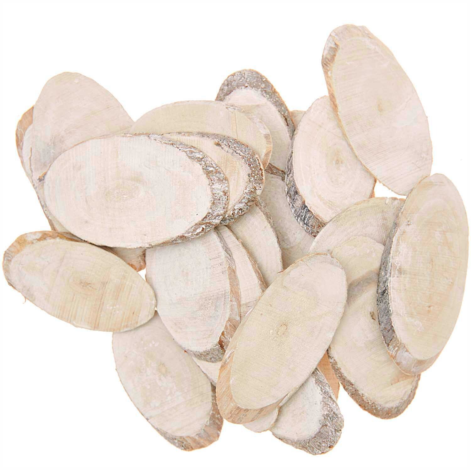 Rico Design Holzscheiben oval beschneit 200g
