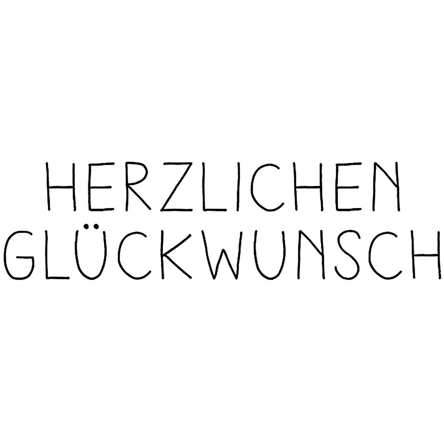 Rico Design Stempel Herzlichen Glückwunsch 7,5x2cm
