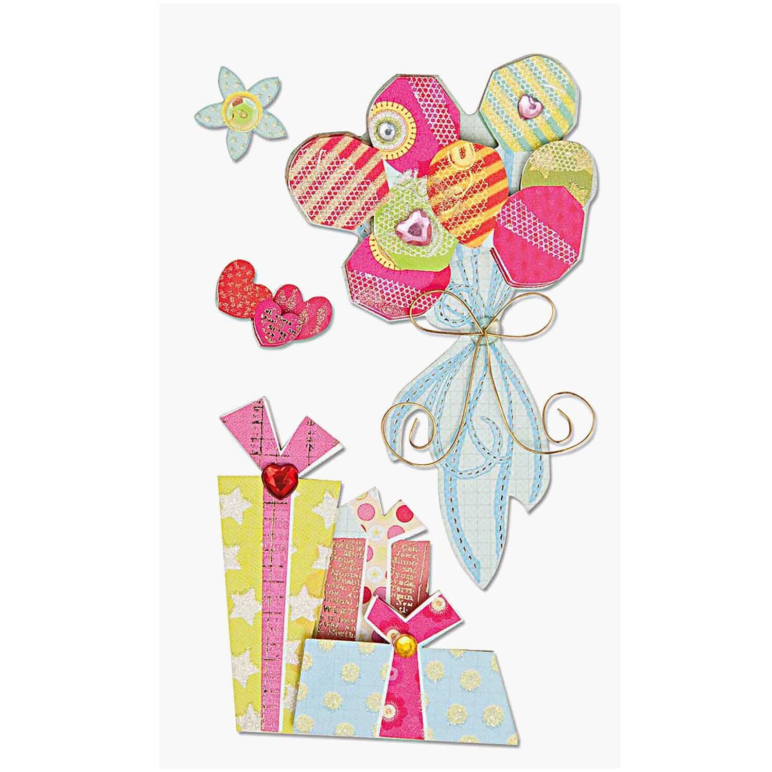 Rico Design Paper Poetry 3D Sticker Geburtstag
