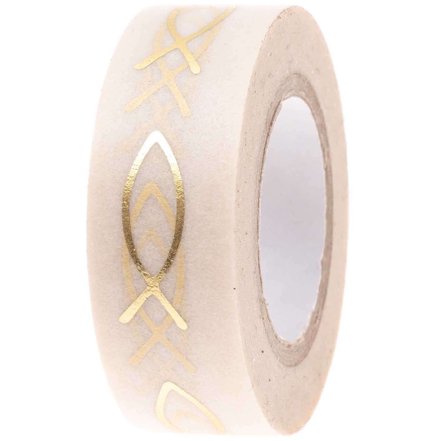 Rico Design Paper Poetry Tape Fische gold 1,5cm 10m