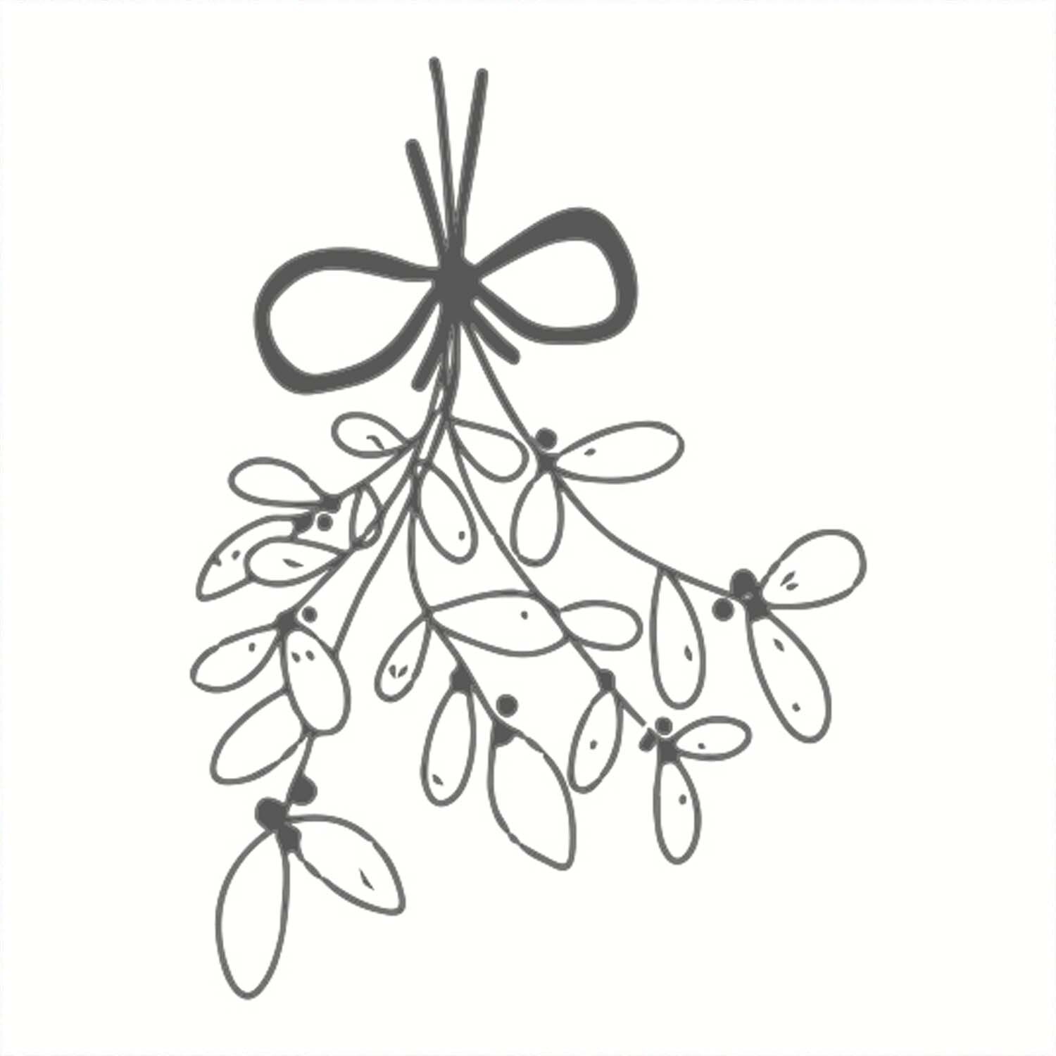 May&Berry Stempel Mistelzweig weiß 45x45mm