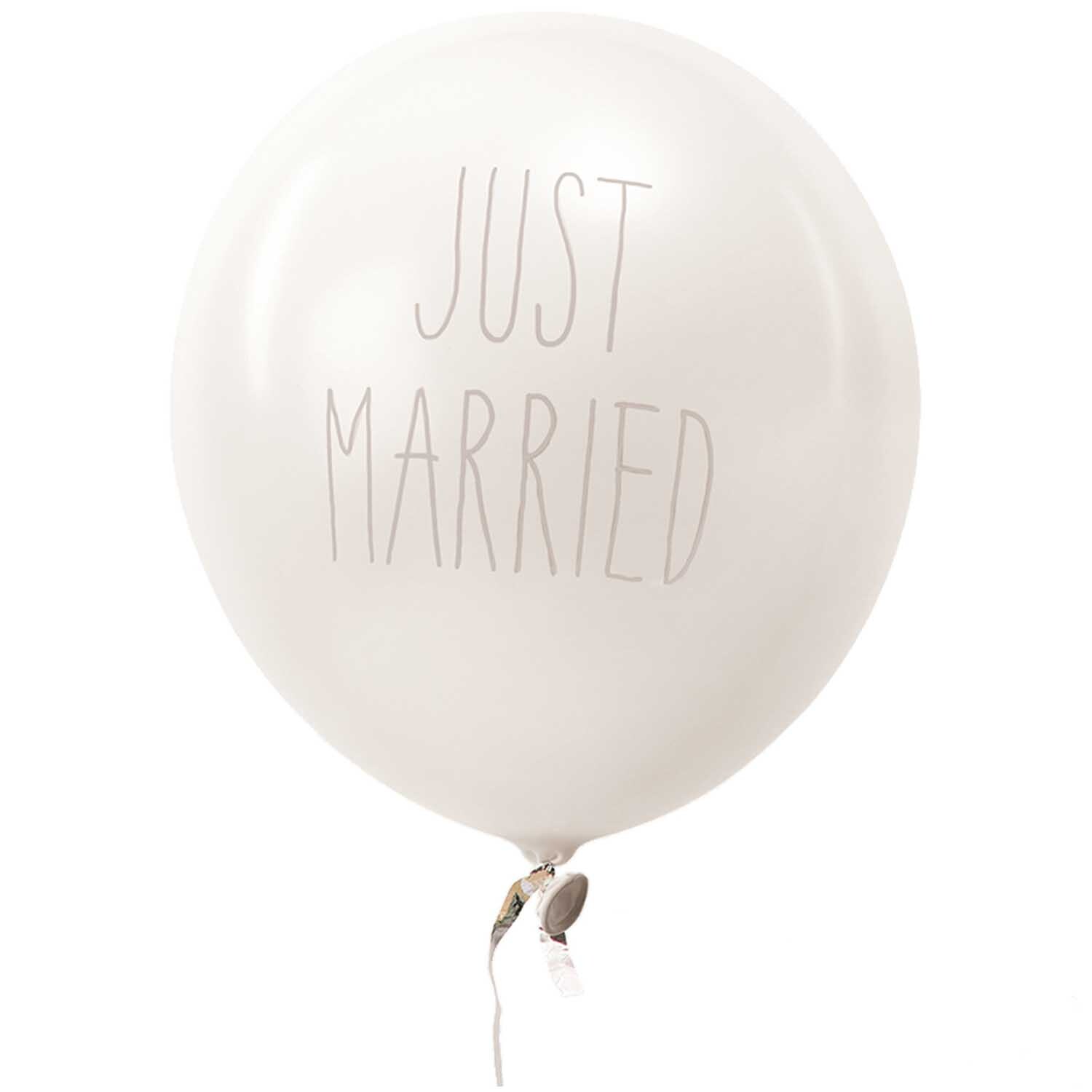 Rico Design Luftballon Just Married weiß 30cm 12 Stück