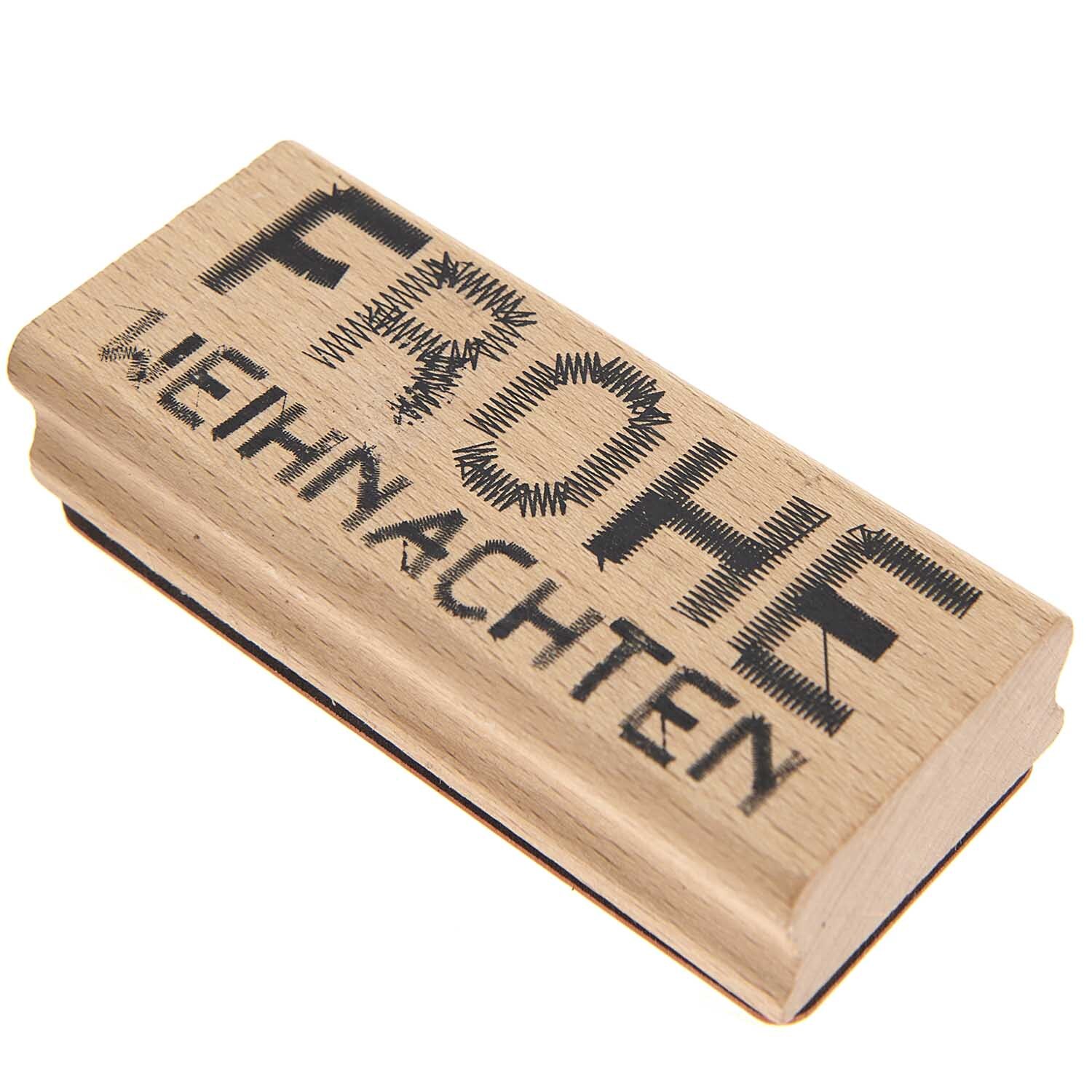 Rico Design Stempel Frohe Weihnachten genäht 9x3,5cm