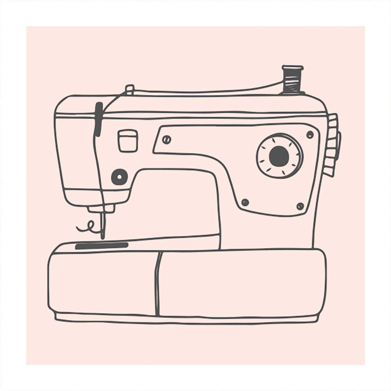 Stempel Nähmaschine 45x45mm