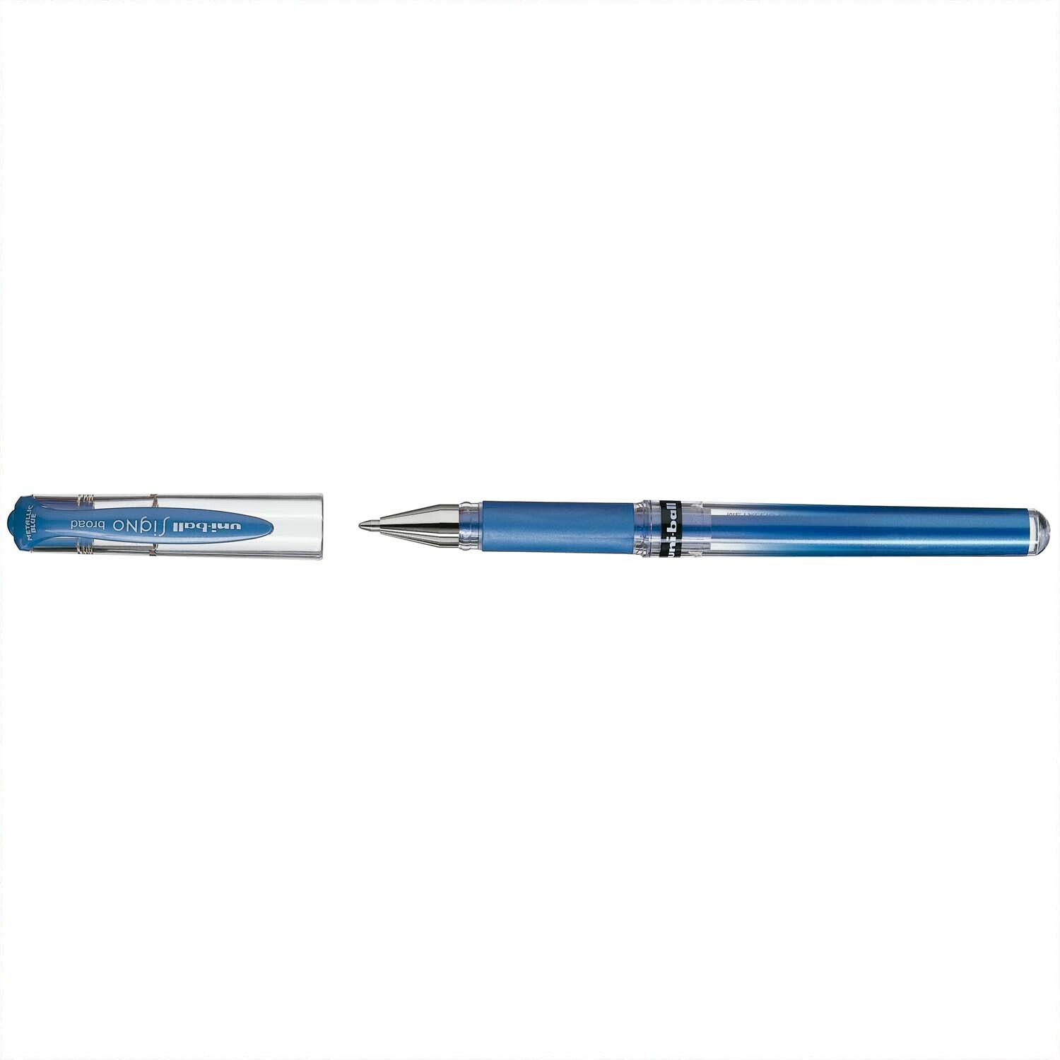 Faber Castell Uni-Ball Signo Broad UM-153 Gelroller 1mm Blau-Metallic