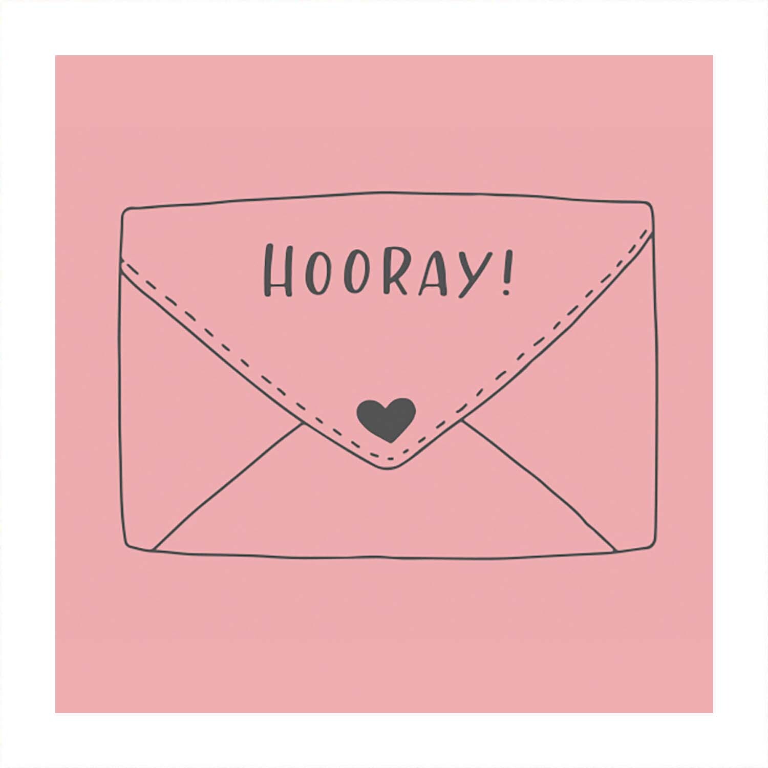May&Berry Stempel Hooray! rosa 35x45mm