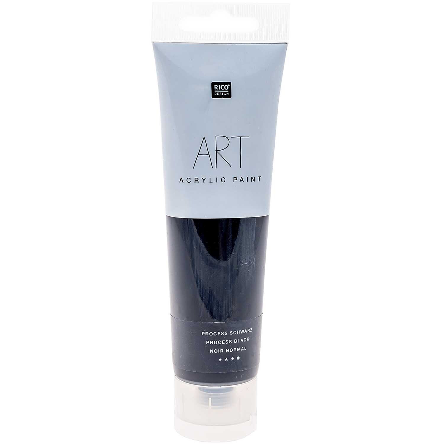 Rico Design ART Künstler Acrylfarbe 100ml Process-Schwarz