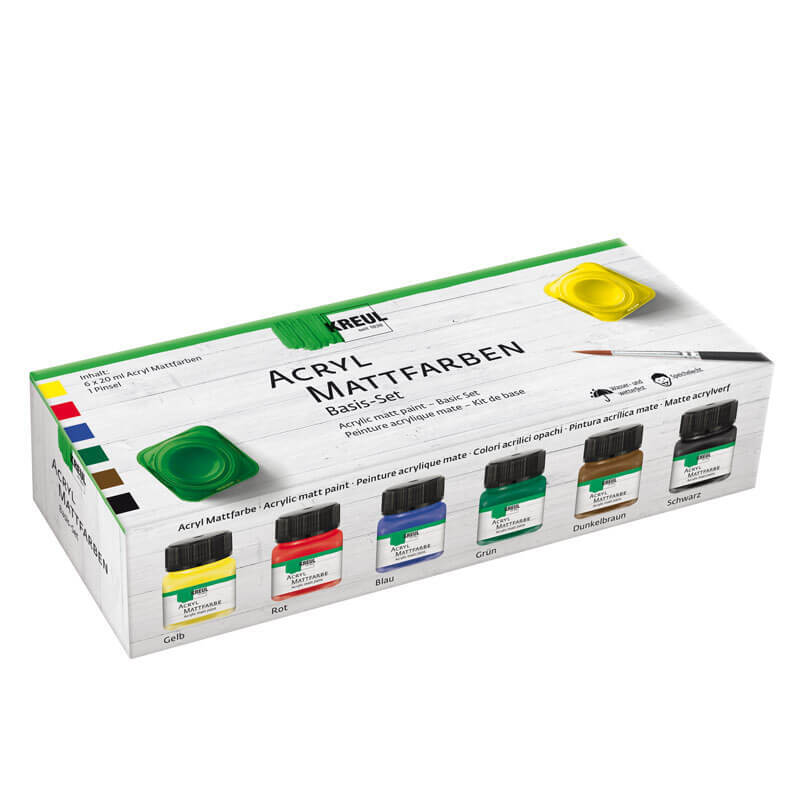KREUL Hobby Line Creativ Set Acryl Mattfarbe 6x20ml Mehrfarbig