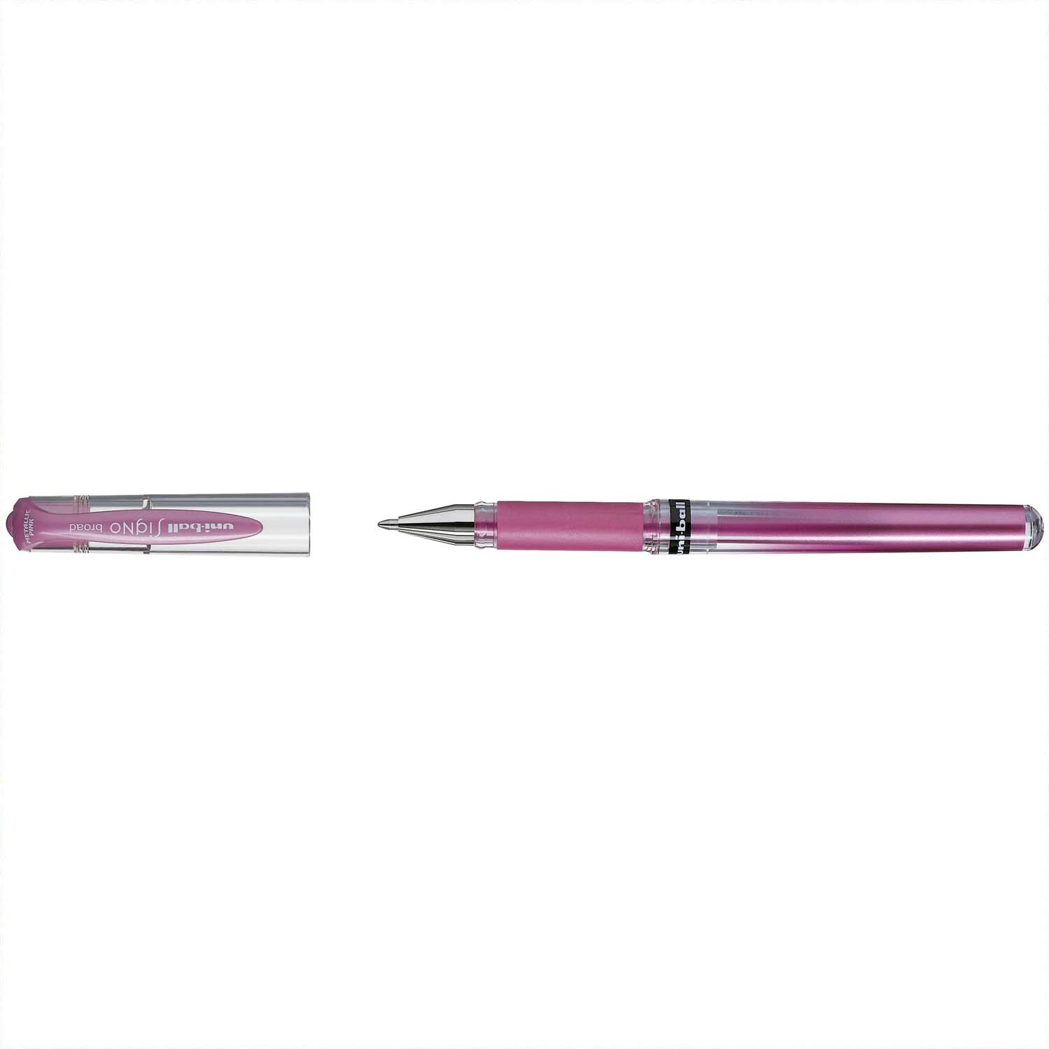 Faber Castell Uni-Ball Signo Broad UM-153 Gelroller 1mm Pink-Metallic