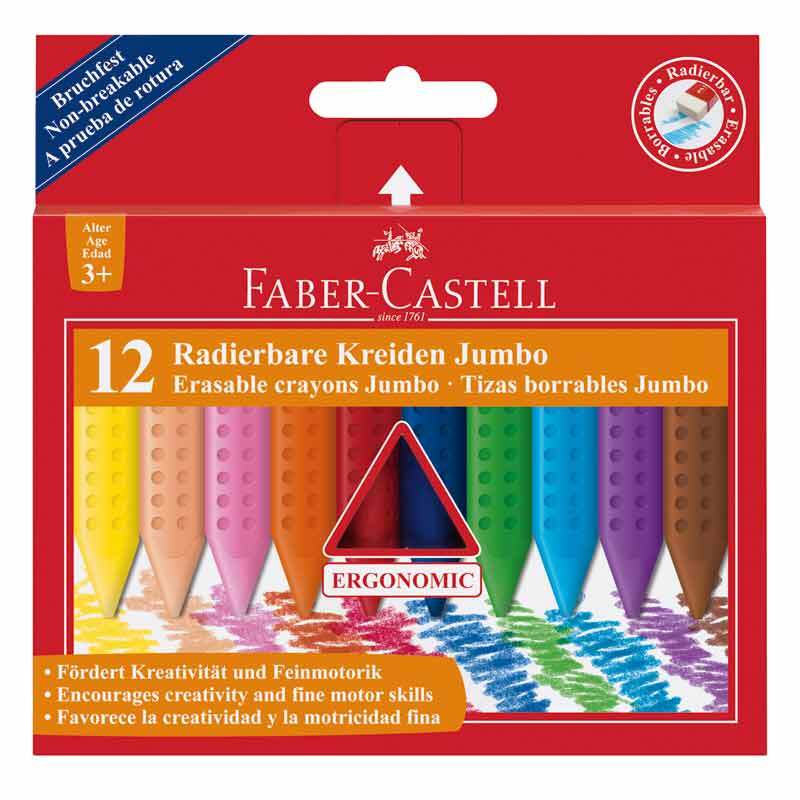 Faber Castell Grip radierbare Kreide Jumbo Mehrfarbig