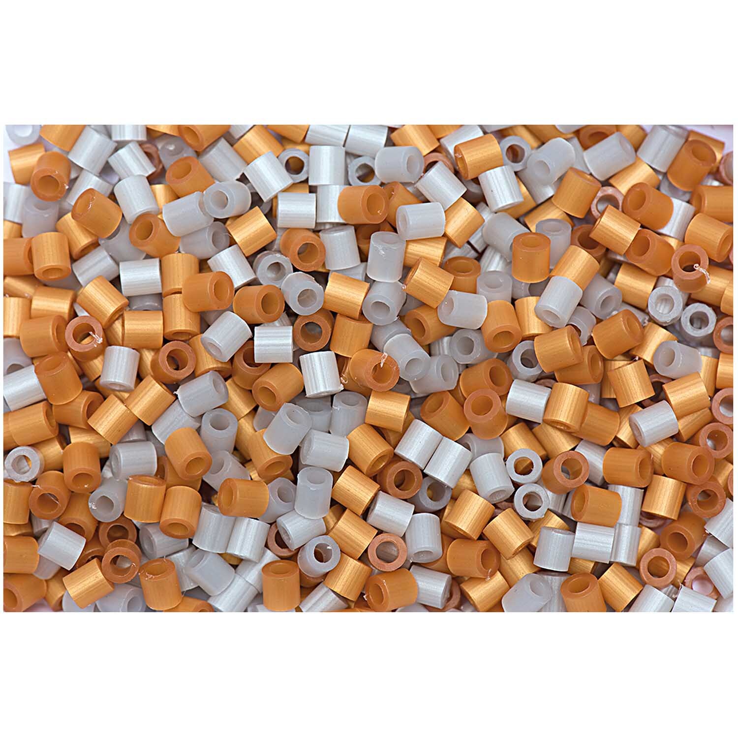 Rico Design Bügelperlen gold-silber 5x5mm ca. 1000 Stück