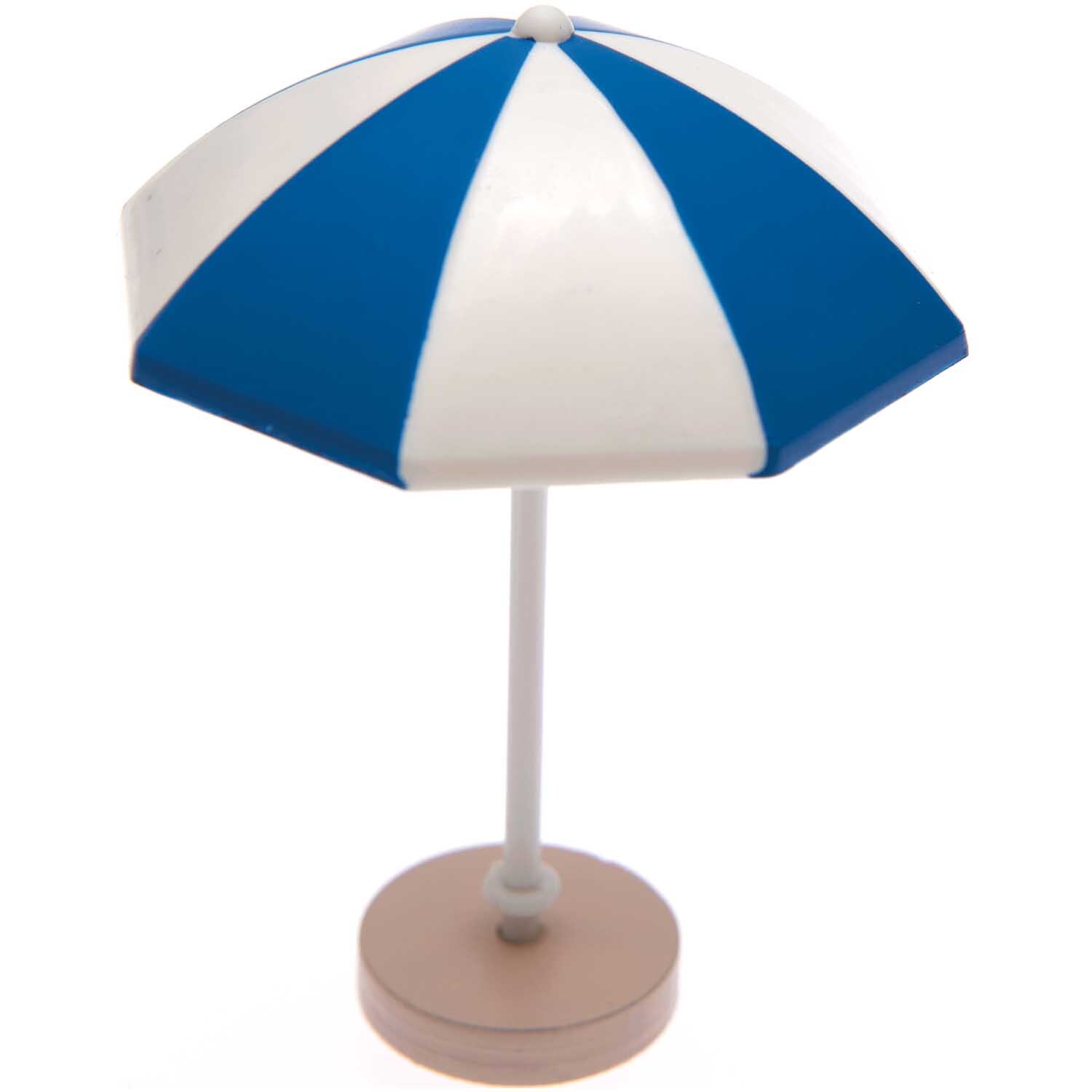 Rico Design Deko-Sonnenschirm blau-weiß 5,5x7,5cm