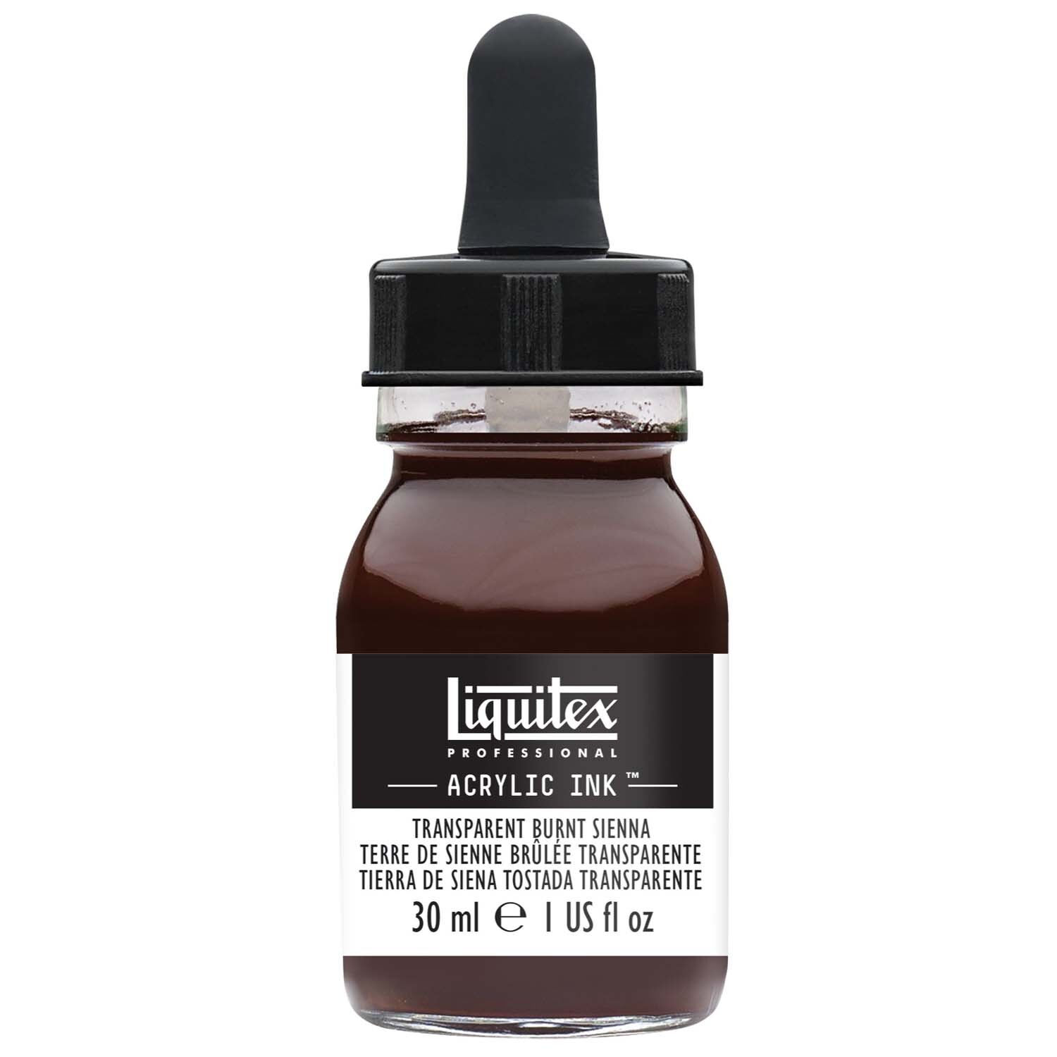Liquitex Ink flüssige Acrylfarbe 30ml Siena Gebrannt Transparent