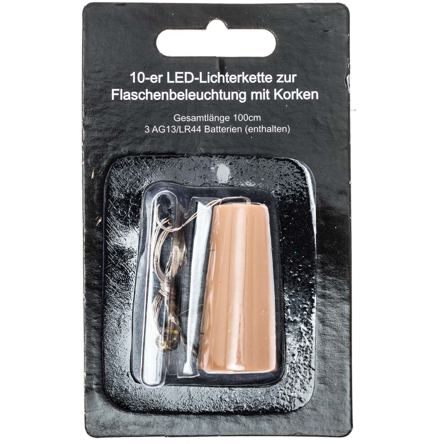 idee. Creativmarkt 10er LED-Lichterkette Flaschenbeleuchtung mit Korken 1m