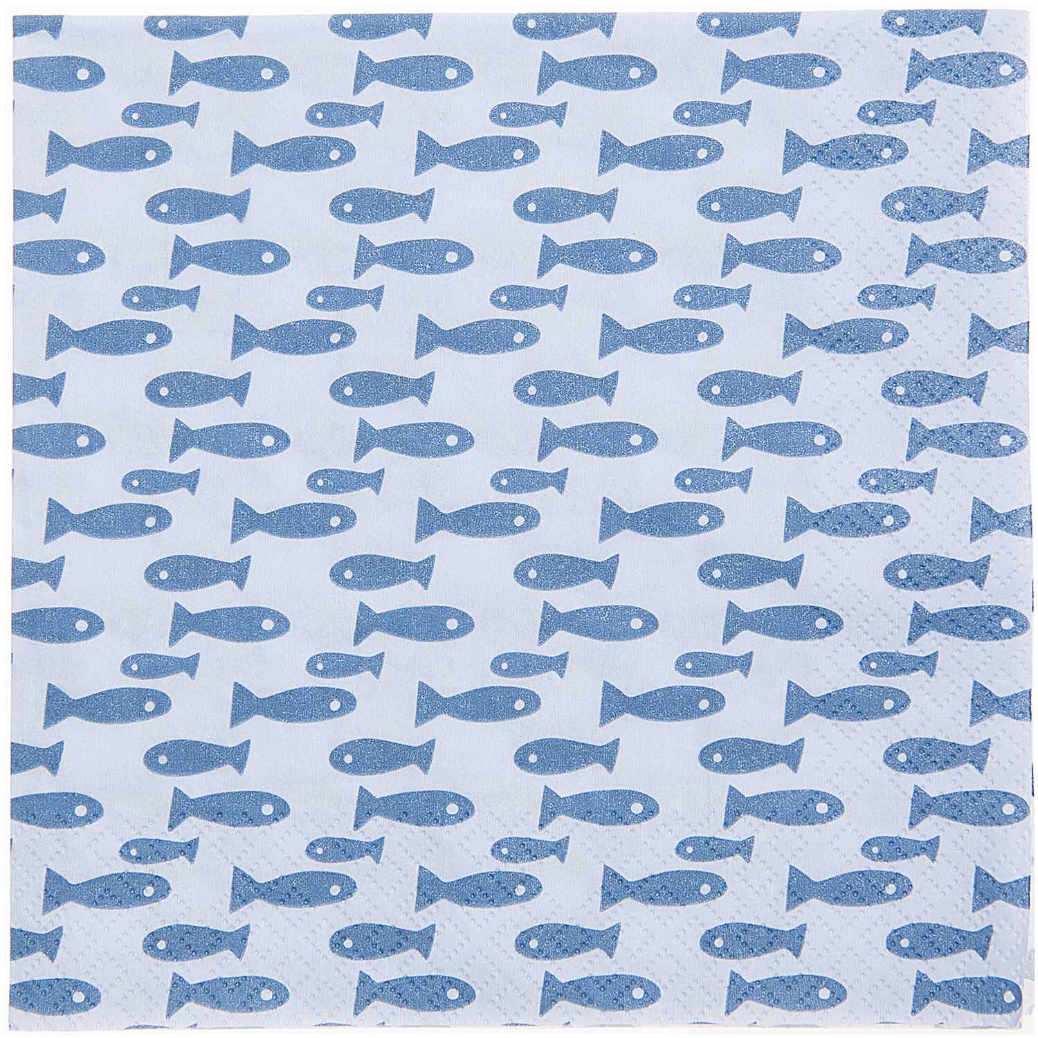 Rico Design Servietten Mermaid Fische blau 33x33cm 20 Stück