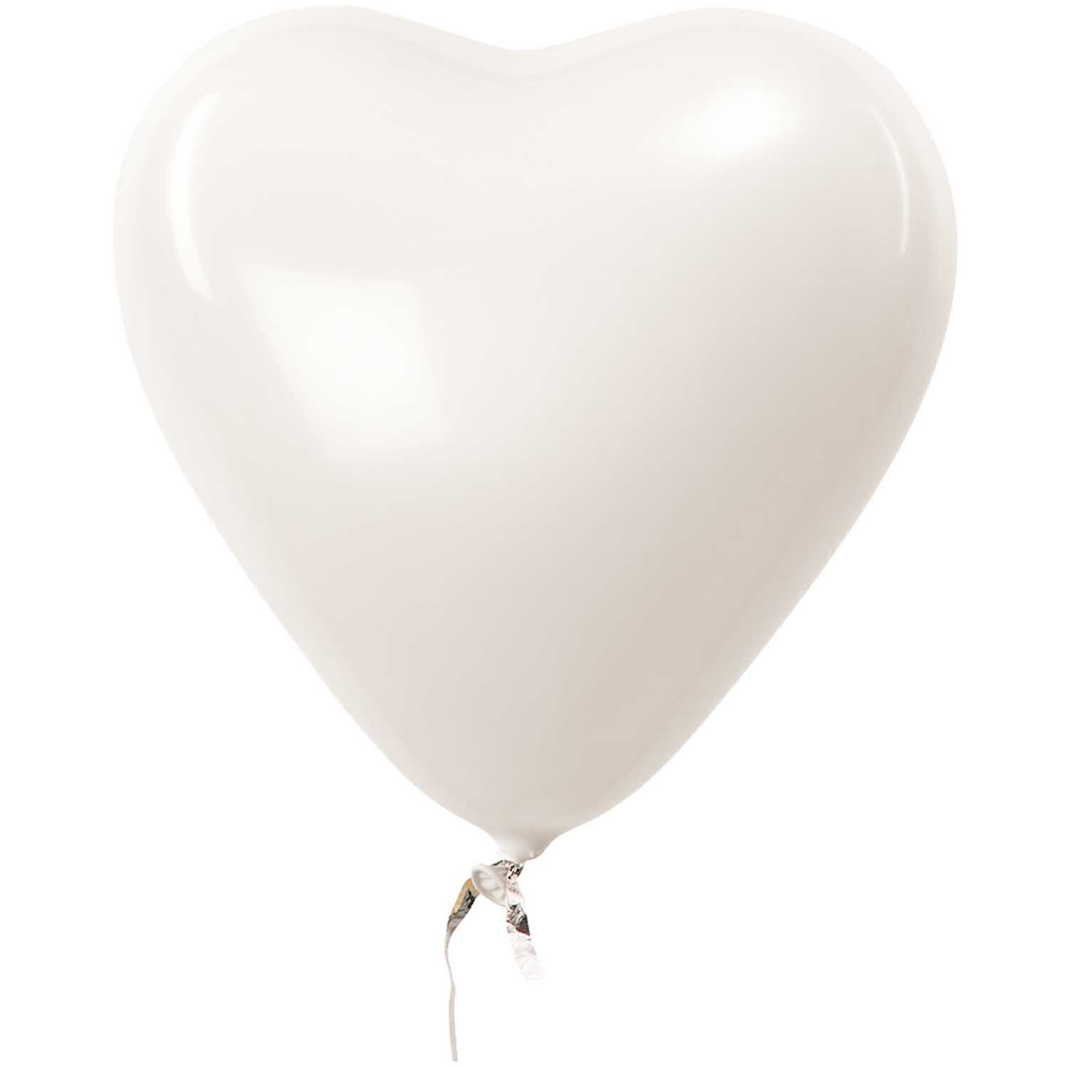 Rico Design Luftballon Herz weiß 30cm 12 Stück