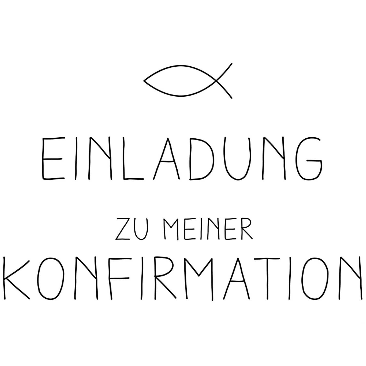 Rico Design Stempel Einladung Konfirmation 6x4cm