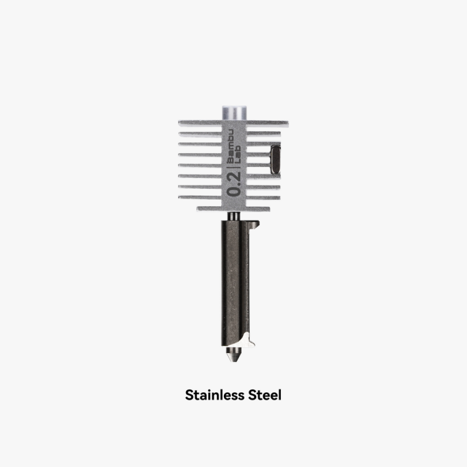 Bambu Lab A1/A1 mini/A2L Hotend with Stainless Steel Nozzle 0.2 mm