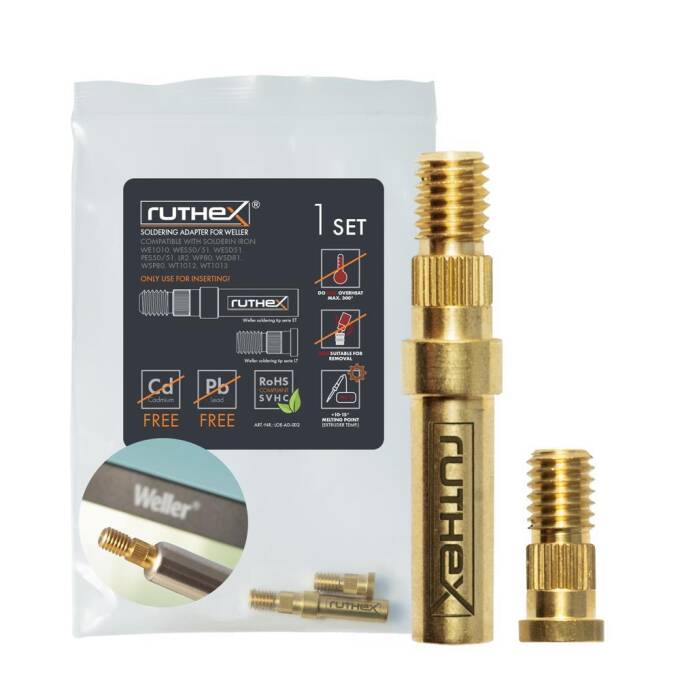 ruthex Lötspitzen Adapter 2x für Weller Serie ET & LT