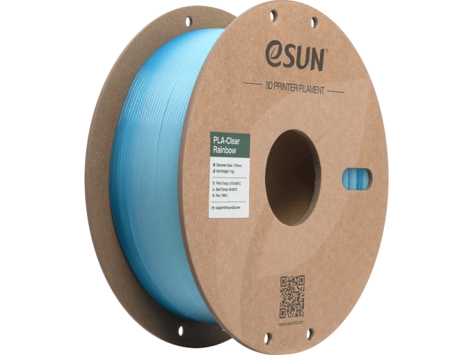 eSun PLA-Clear Rainbow Blue Crystal 1,75 mm 1000 g