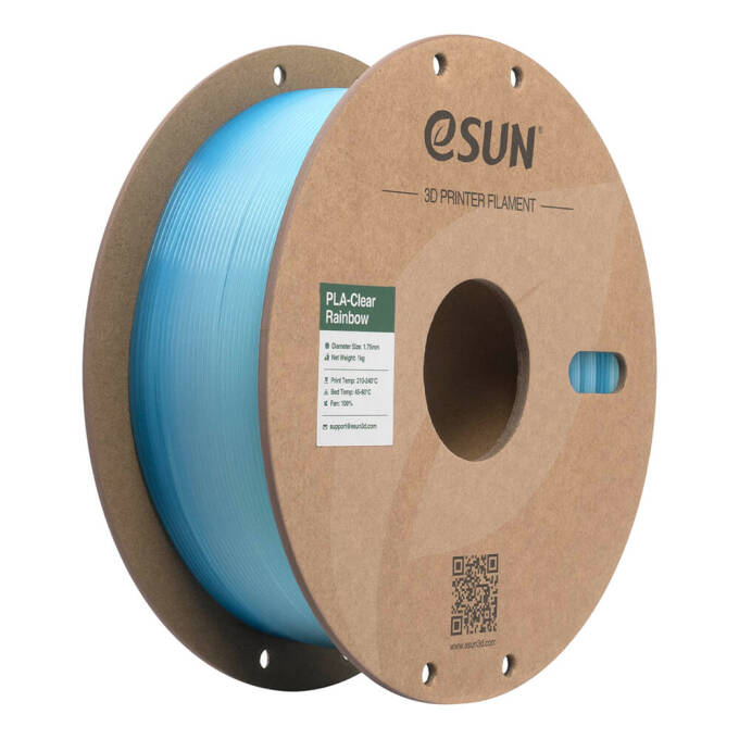 eSun PLA-Clear Rainbow Translucent Blue White 1,75 mm 1000 g