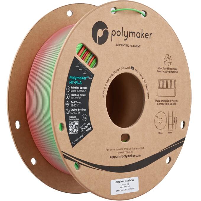 Polymaker HT-PLA Gradient Rainbow 1,75 mm 1.000 g