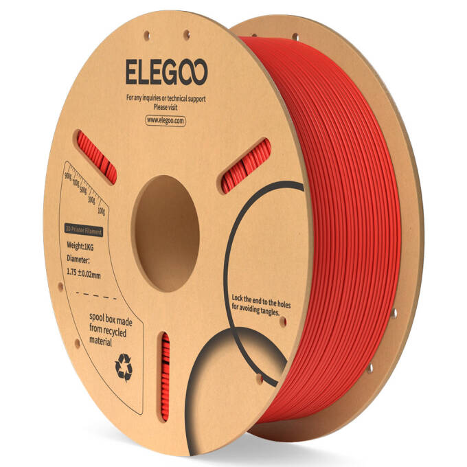 Elegoo PLA 1.75 mm 1.000 g ABS-Spule True Red