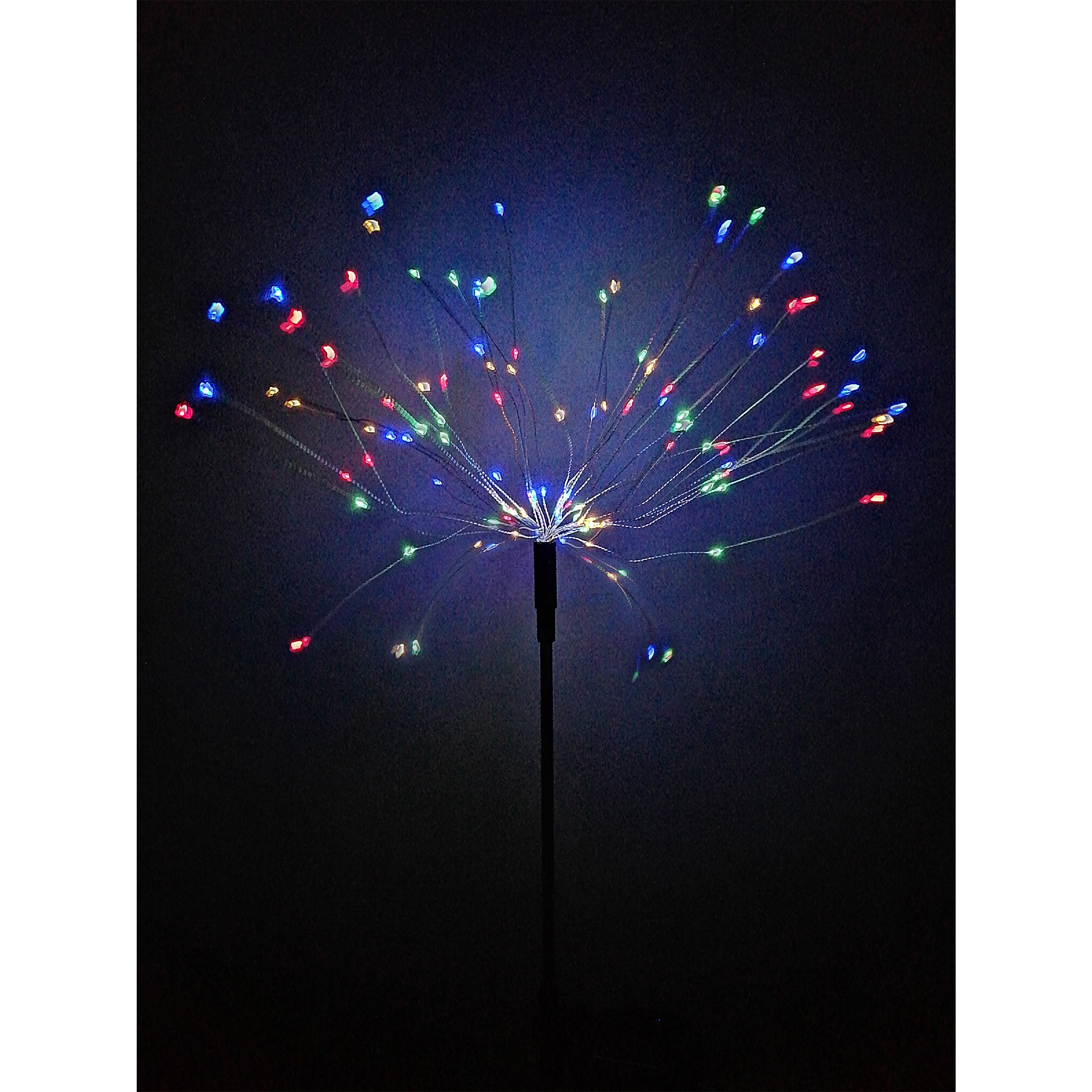 LED Solar Gartenstab Feuerwerk mit 120 LEDs