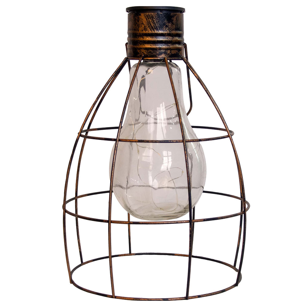 Kupferkäfig Laterne mit Glühbirne