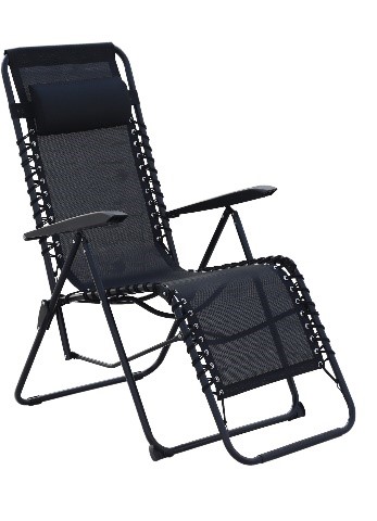 Gartenliege Relax Zero Gravity schwarz