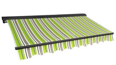 KASSETTEN-MARKISE 5,0 X 3,0 M grün-braun