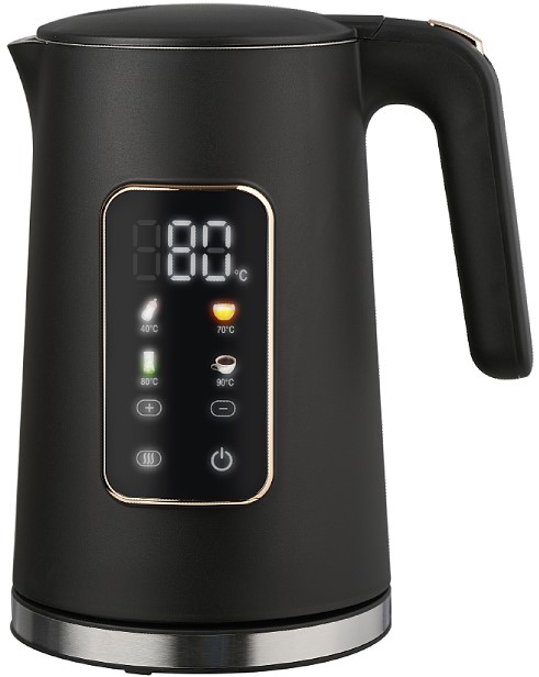 Tim Home Wasserkocher digital schwarz 1,7L