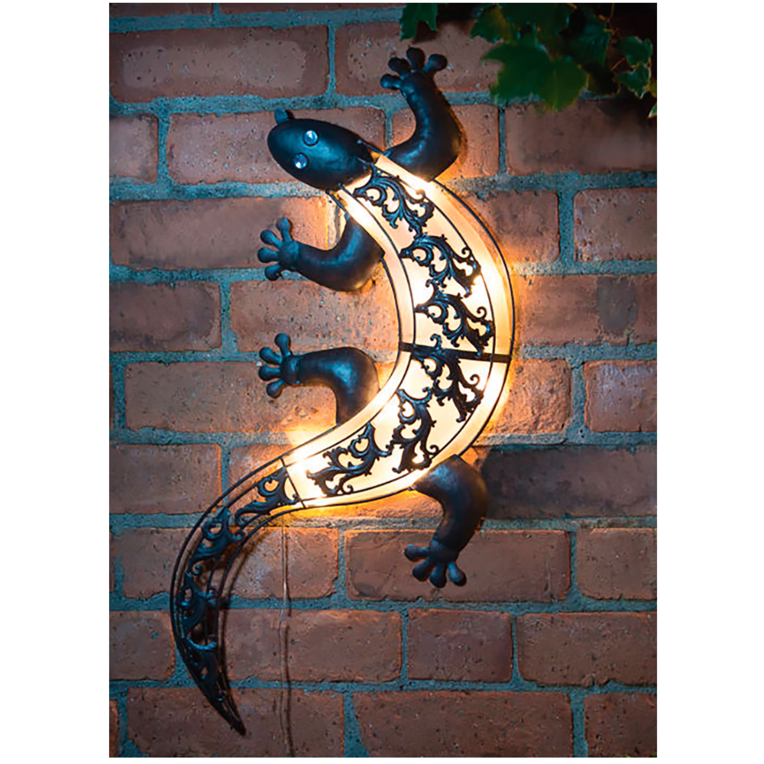 Solar Wandleuchte Gecko