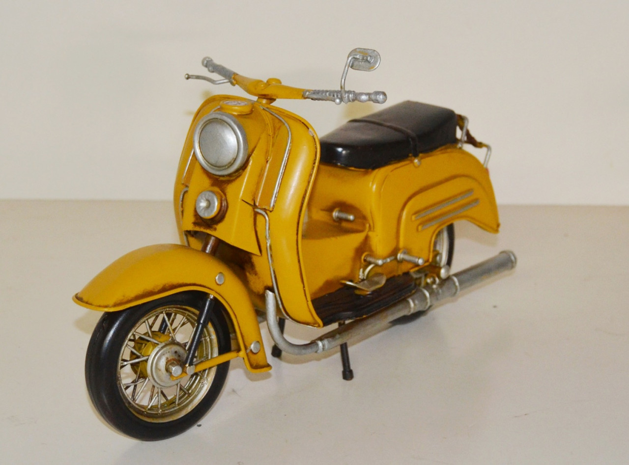 Blechmodell Zweirad Simson Roller Schwalbe Nostalgie Modellmotorrad Oldtimer Modell aus Blech L 29cm