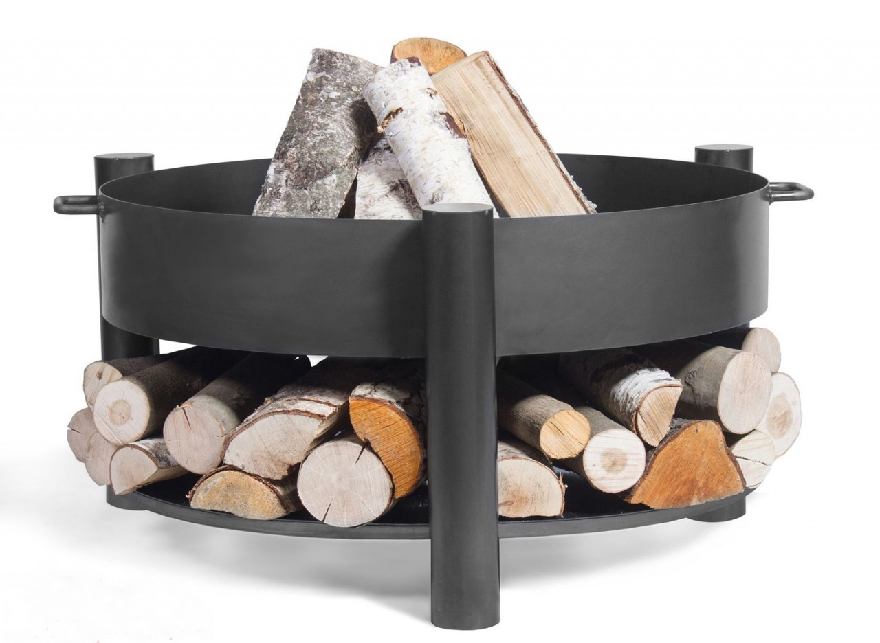 Feuerschale 'Montana' Ø 80 cm Feuerstelle für Garten aus Stahl Feuerkorb als Wärmequelle oder Grill