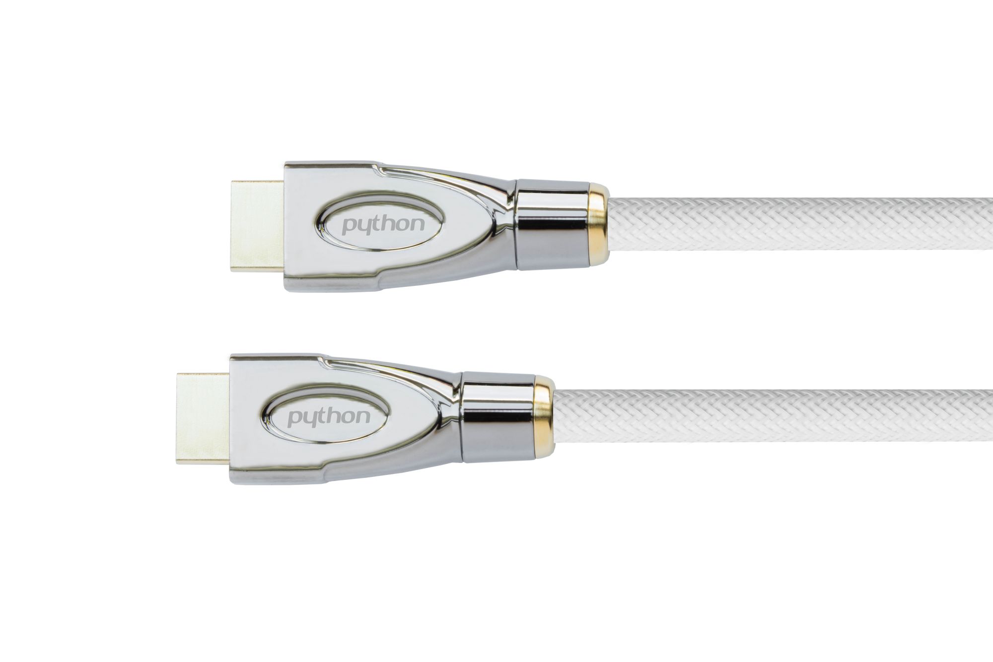 Anschlusskabel High-Speed-HDMI® mit Ethernet 4K2K/UHD, AKTIV, 24K, Nylongeflecht weiß, 30m