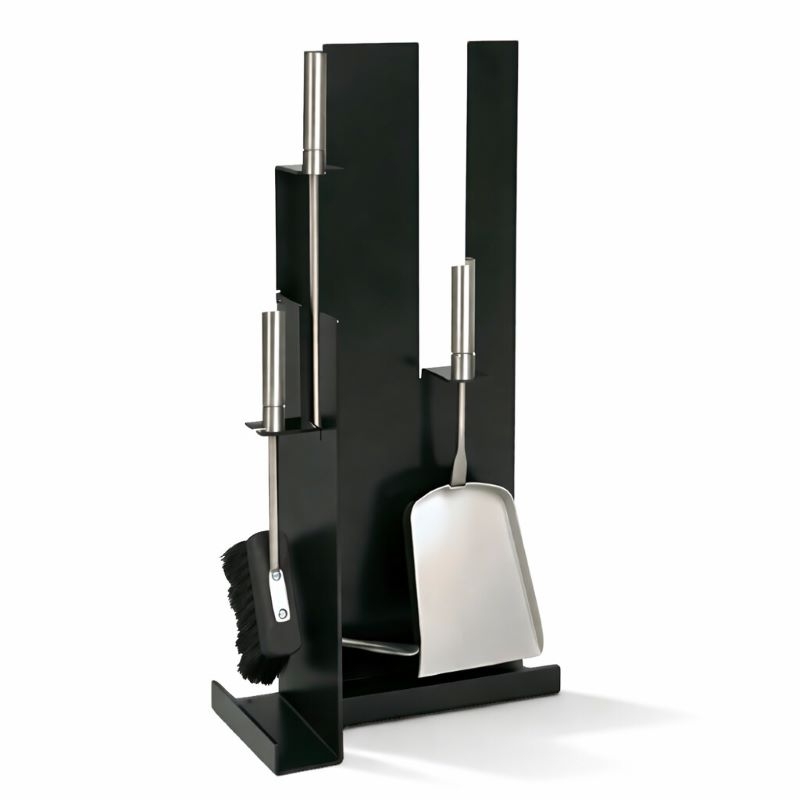 Kaminbesteck 3-teilig schwarz beschichtet Besteck Edelstahl