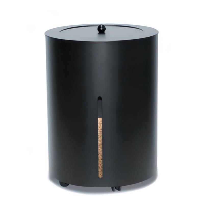 Pellets-Box Schwarz 25 kg, Runde Vorratslösung für Pelletöfen