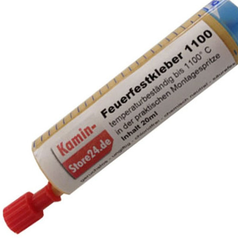Dichtung für Kaminöfen Kleber Hitzebeständig 20ml Montagespritze