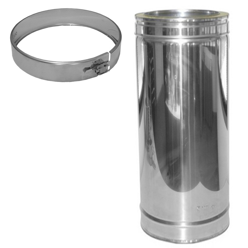 025/DN180 DW6 Längenelement 330mm/270 mm Dinak inkl. Klemmband