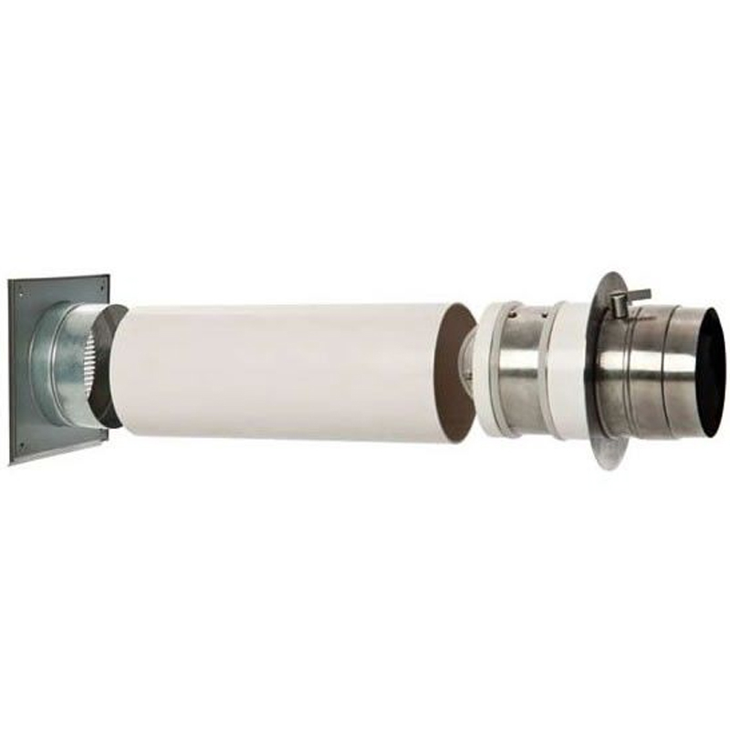 Verbrennungsluftsystem mit Doppelklappe 50-150mm (VLS) Zuluft-Set für Kamin