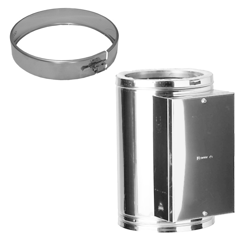 052/DN150 DW Reinigungselement mit Tür 500mm / 440 mm Dinak inkl. Klemmband