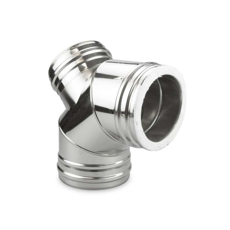 Raab Edelstahl DW-FU KAGO 90° mit Tür DN200 doppelwandig 2. Wahl evtl. Lagerspuren