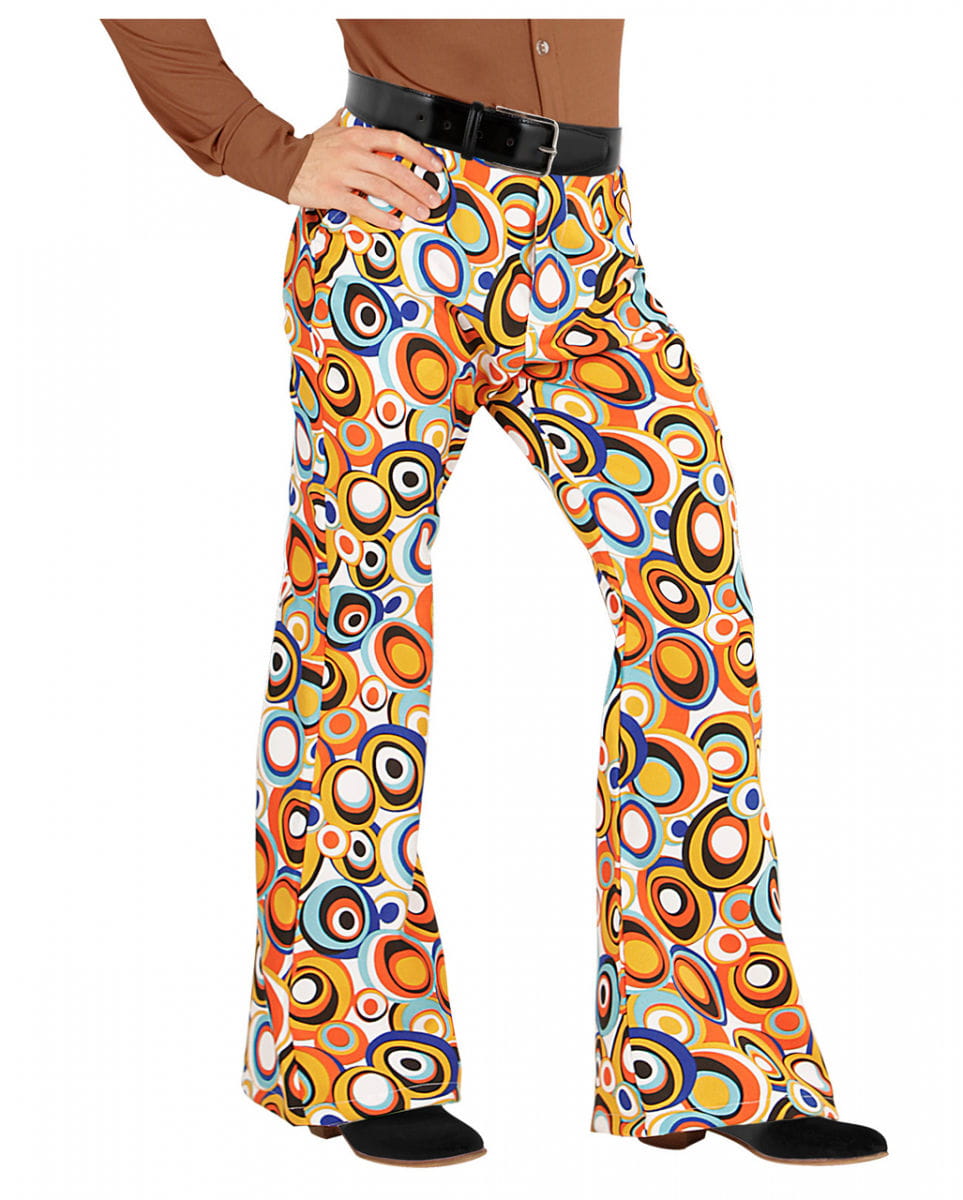 Herren Schlaghose bunte Kreise