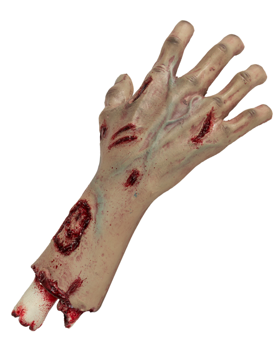 Abgetrennte Obduktions Hand mit Unterarm