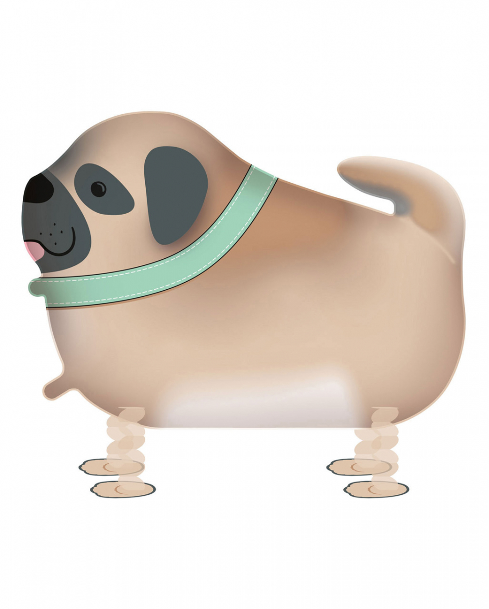 Air-Walker Hund Mops Folienballon 60cm