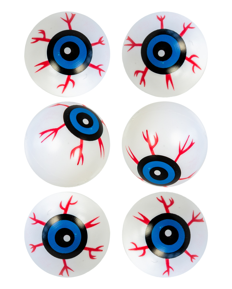 Kunststoff Augäpfel mit Blauen Augen 6 St.