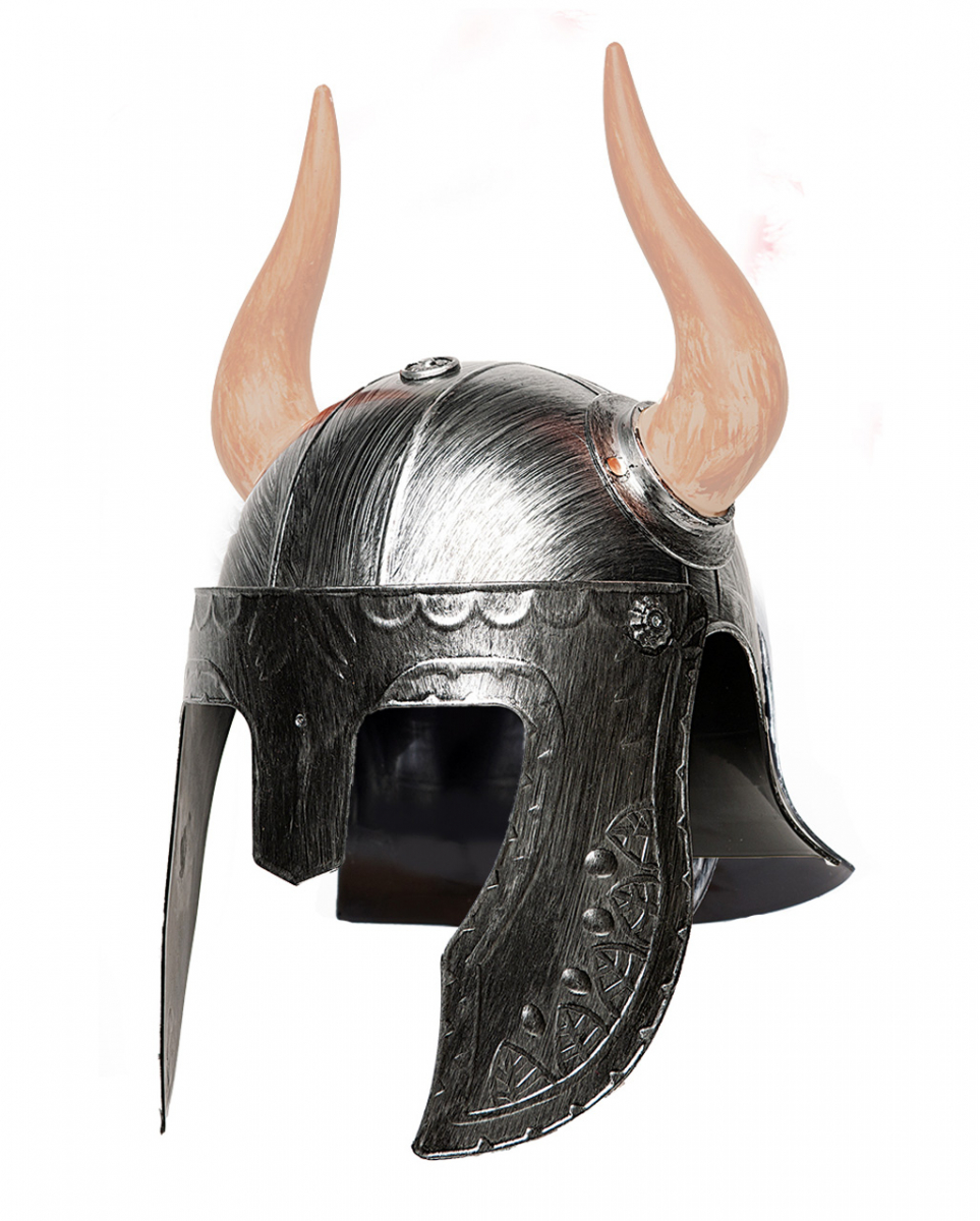 Martialischer Krieger Helm mit Hörner