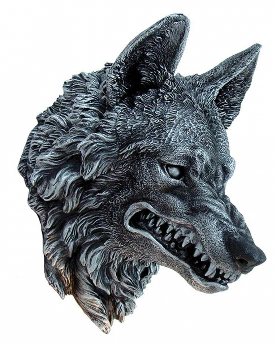 Grauer Wolf Wandbild 30cm