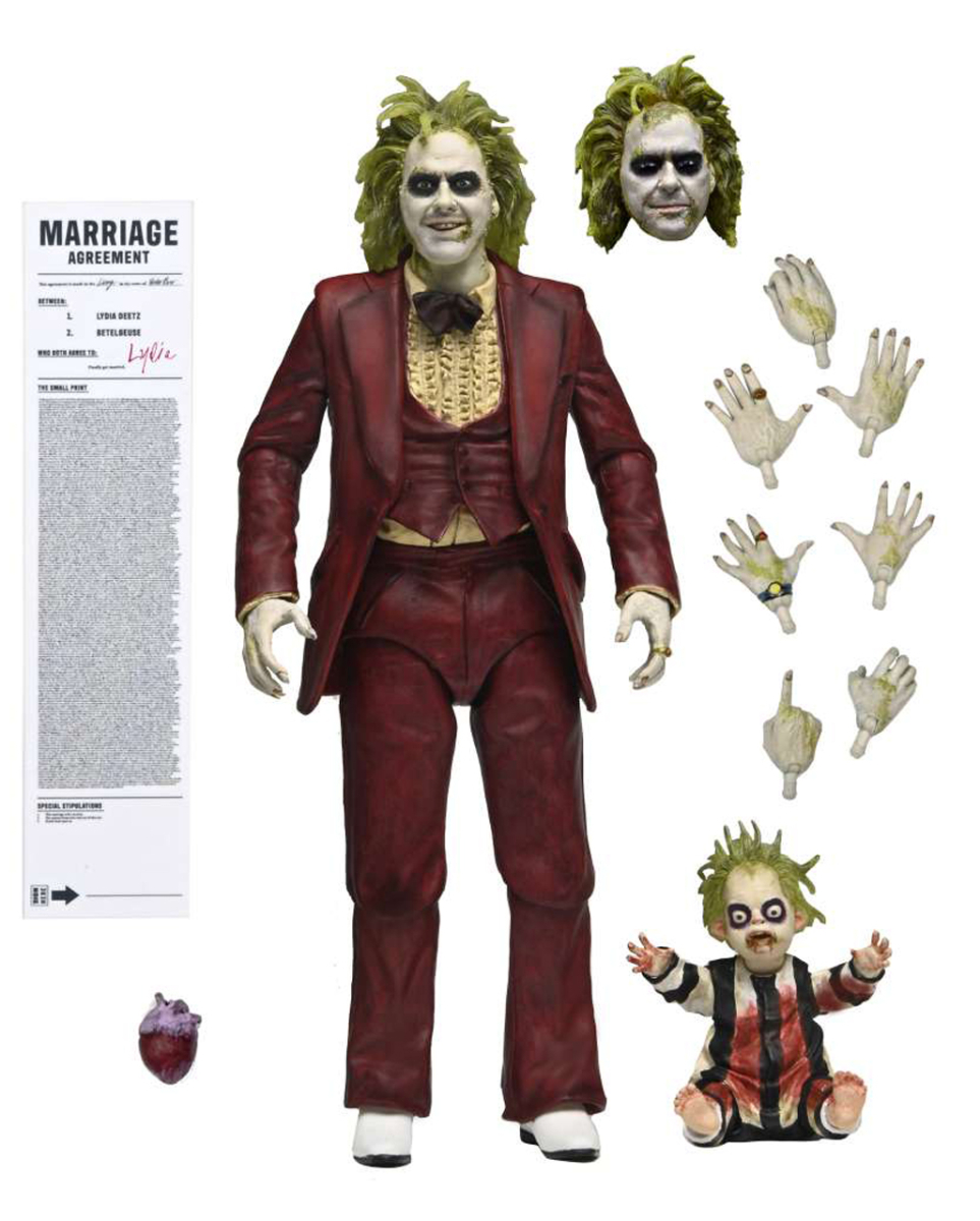 Beetlejuice Ultimate Beetlejuice Red Tuxedo Figur 18cm
